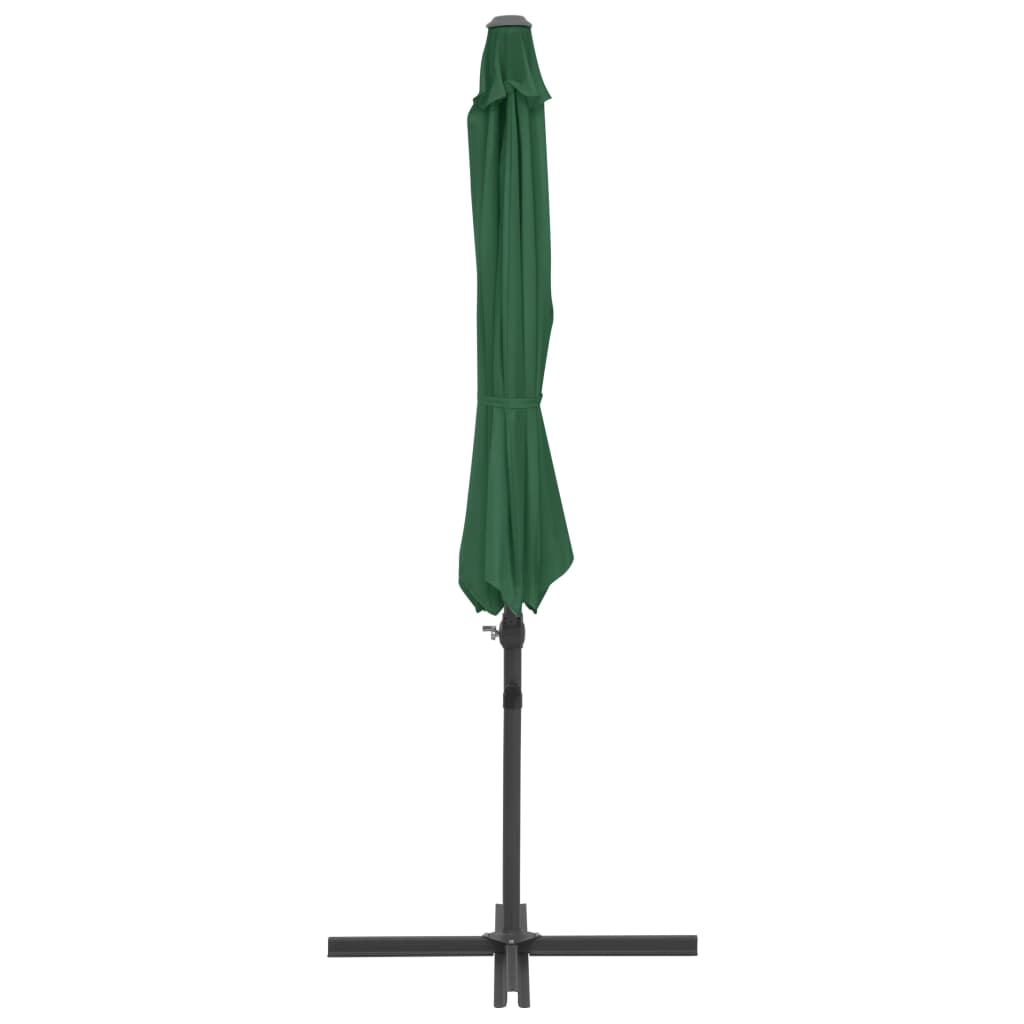 Ampelschirm mit Stahlmast Grün 300 cm