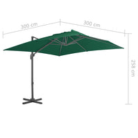 Thumbnail for Ampelschirm mit Aluminium-Mast Grün 300x300 cm