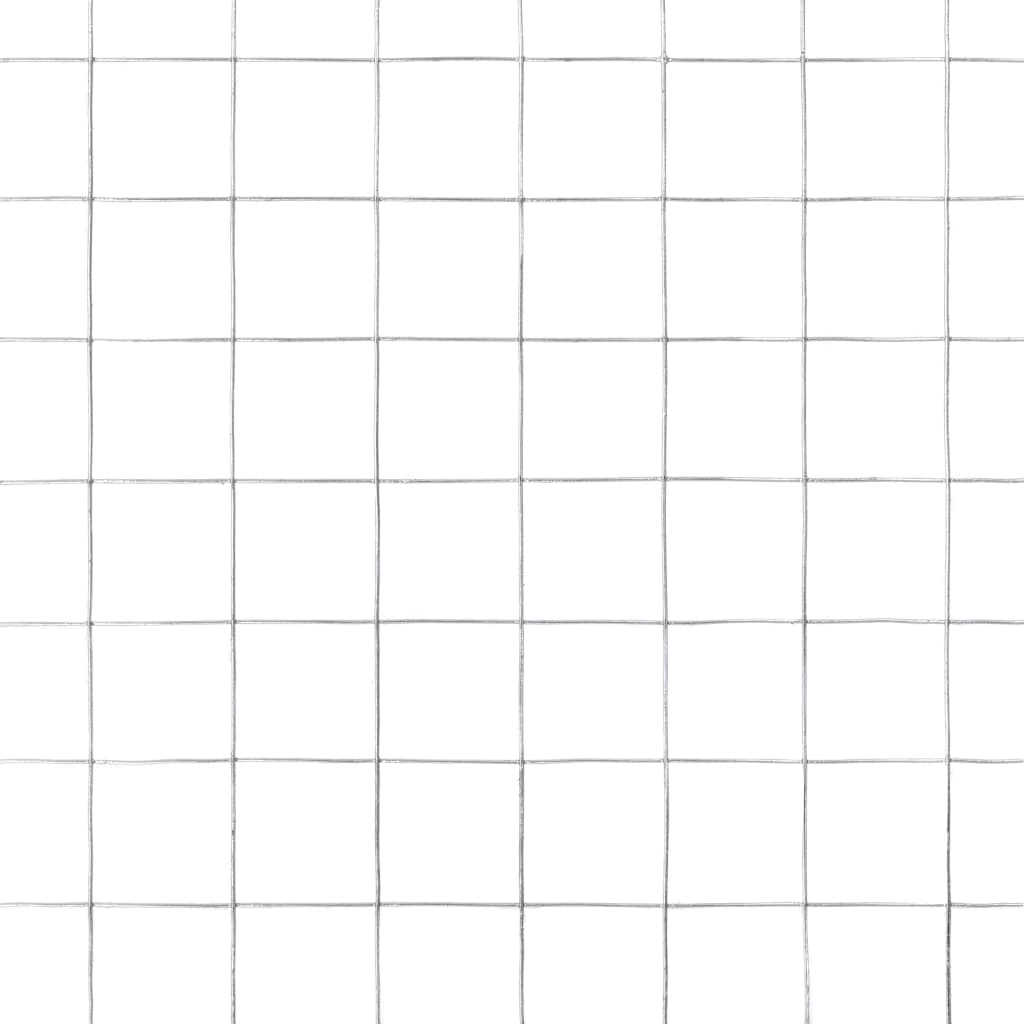Drahtzaun Verzinkter Stahl 10x0,5 m Silbern
