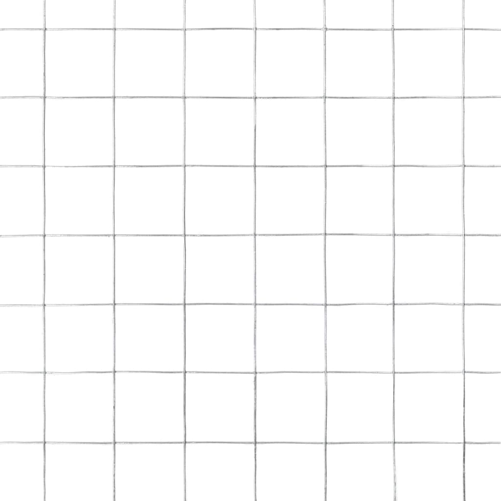 Drahtzaun Verzinkter Stahl 25x0,5 m Silbern
