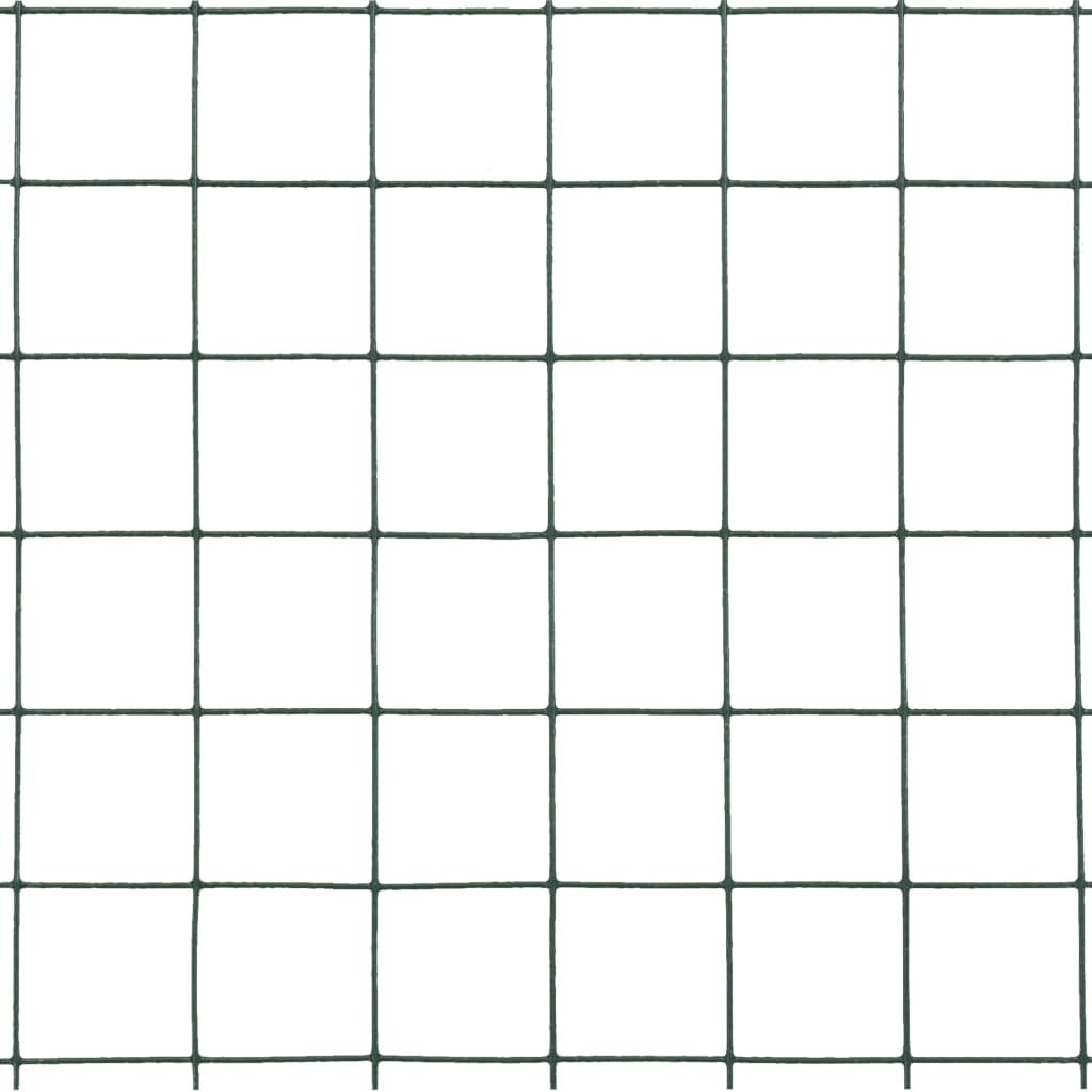 Drahtzaun Stahl mit PVC-Beschichtung 10x0,5 m Grün