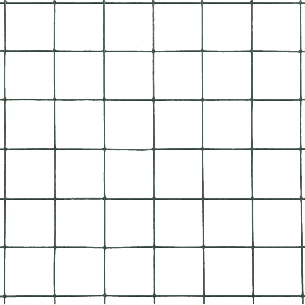 Drahtzaun Stahl mit PVC-Beschichtung 25x0,5 m Grün