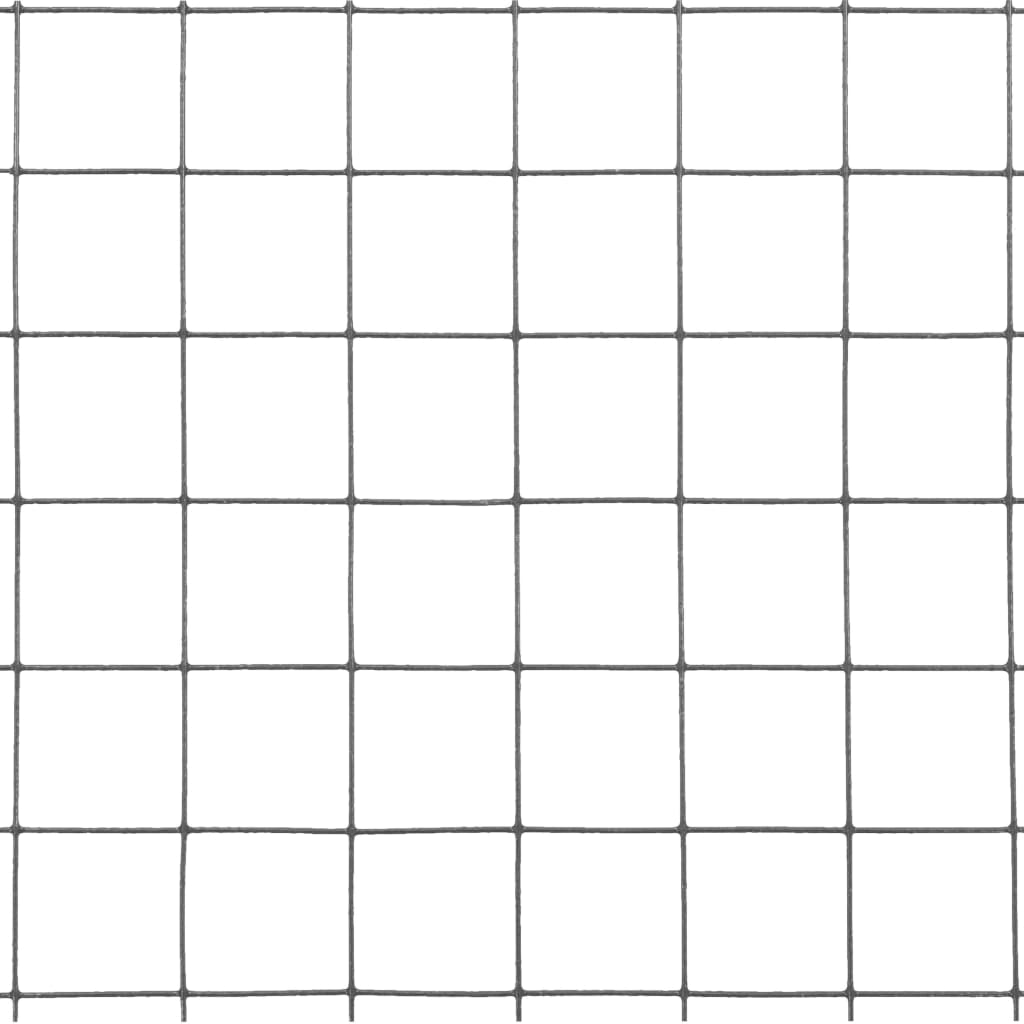 Drahtzaun Stahl mit PVC-Beschichtung 10x1 m Grau