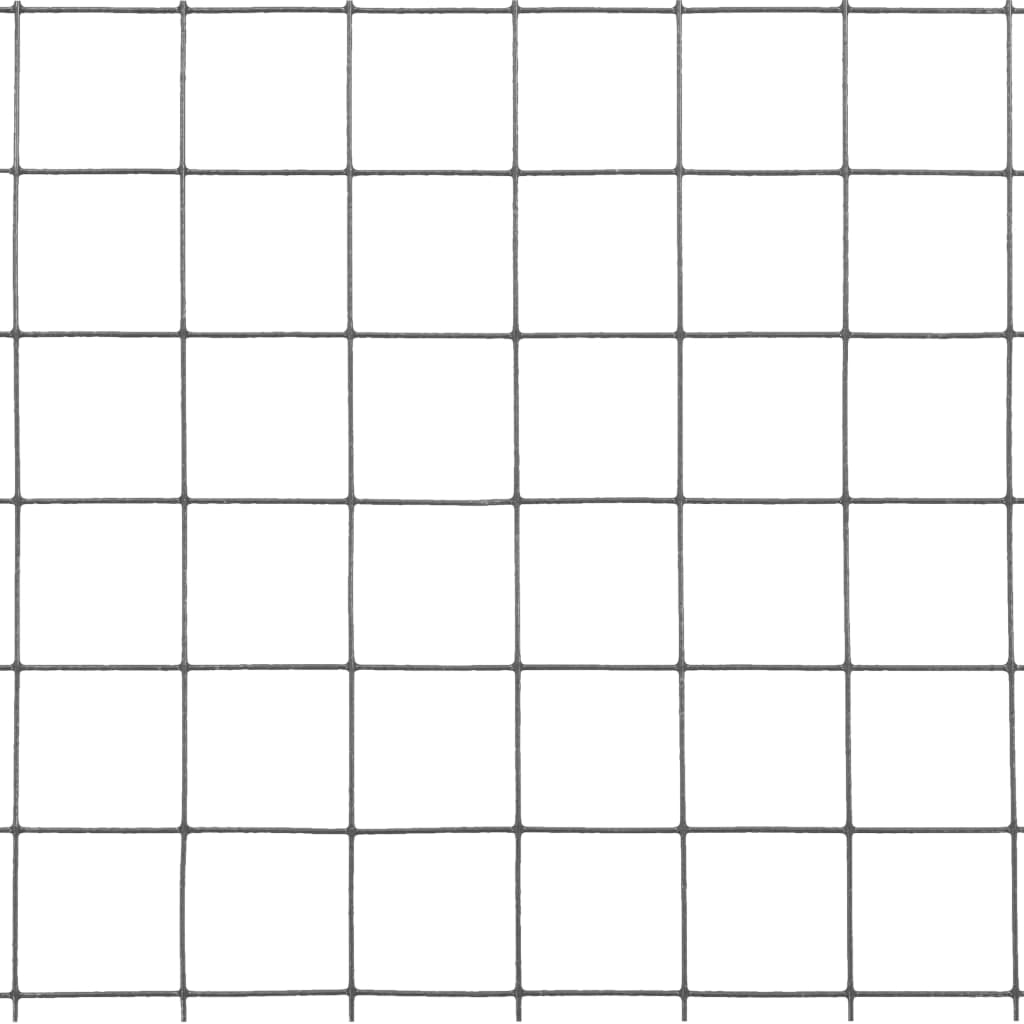 Drahtzaun Stahl mit PVC-Beschichtung 10x1,5 m Grau