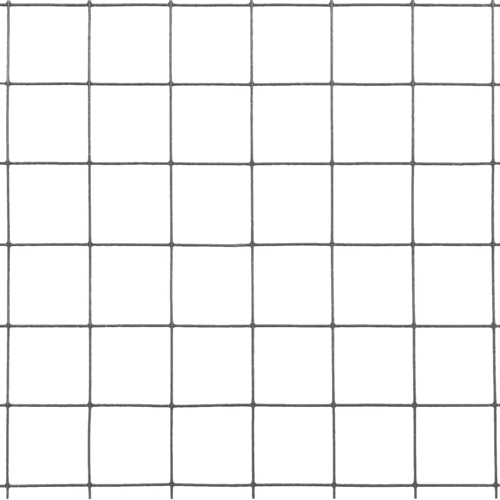 Drahtzaun Stahl mit PVC-Beschichtung 25x1,5 m Grau