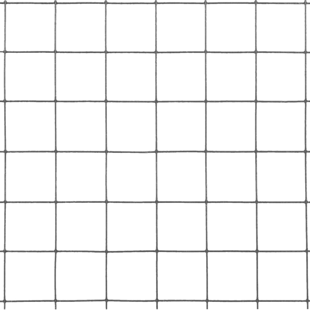 Drahtzaun Stahl mit PVC-Beschichtung 25x1,5 m Grau