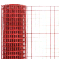 Thumbnail for Drahtzaun Stahl mit PVC-Beschichtung 10x0,5 m Rot