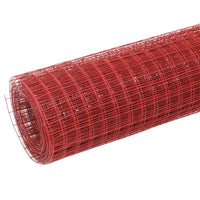Thumbnail for Drahtzaun Stahl mit PVC-Beschichtung 25x1,5 m Rot