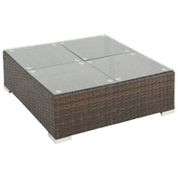 Thumbnail for 7-tlg. Garten-Lounge-Set mit Auflagen Poly Rattan Braun