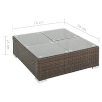 Thumbnail for 6-tlg. Garten-Lounge-Set mit Auflagen Poly Rattan Braun