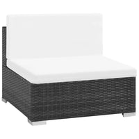 Thumbnail for 8-tlg. Garten-Lounge-Set mit Auflagen Poly Rattan Schwarz