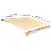 Thumbnail for Markisenbespannung Canvas Orange & Weiß 450×300 cm