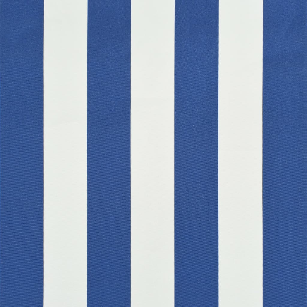 Einziehbare Markise 400 x 150 cm Blau und Weiß