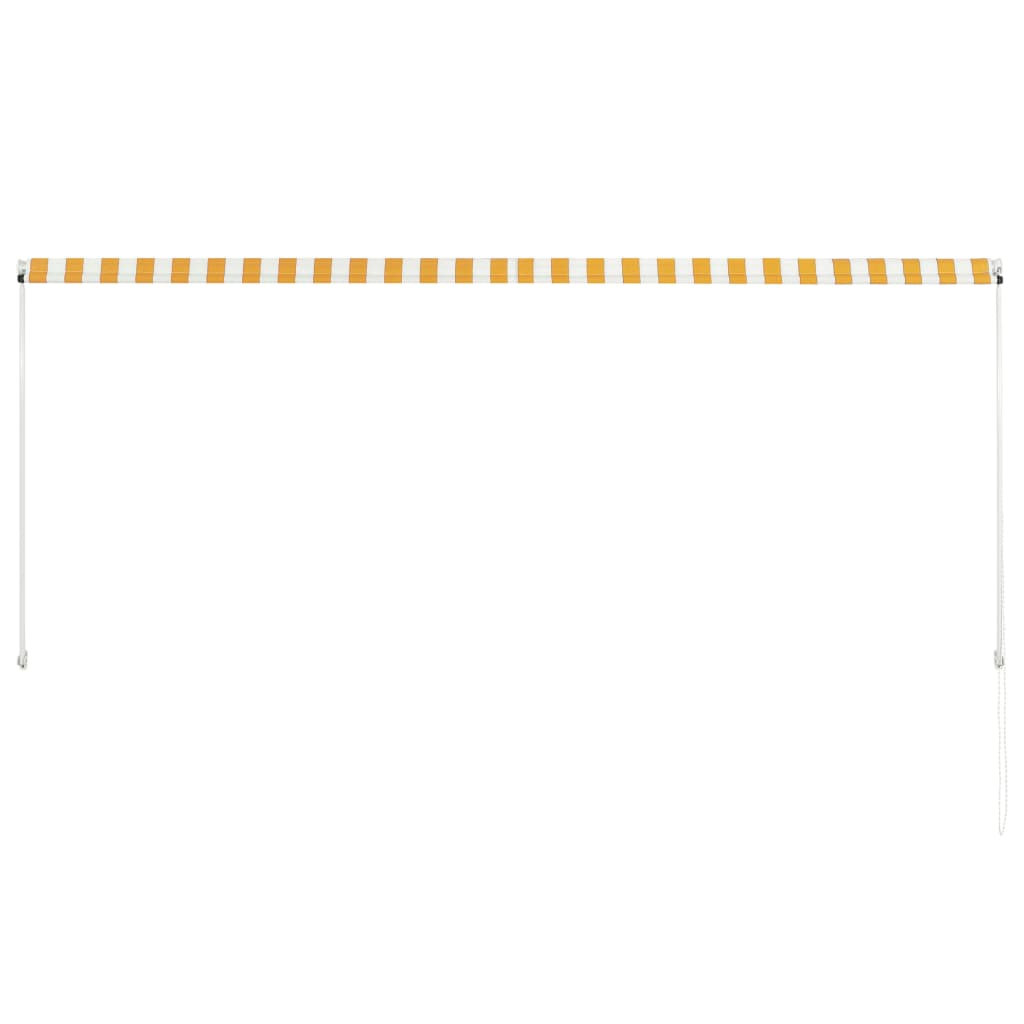 Einziehbare Markise 300×150 cm Gelb und Weiß
