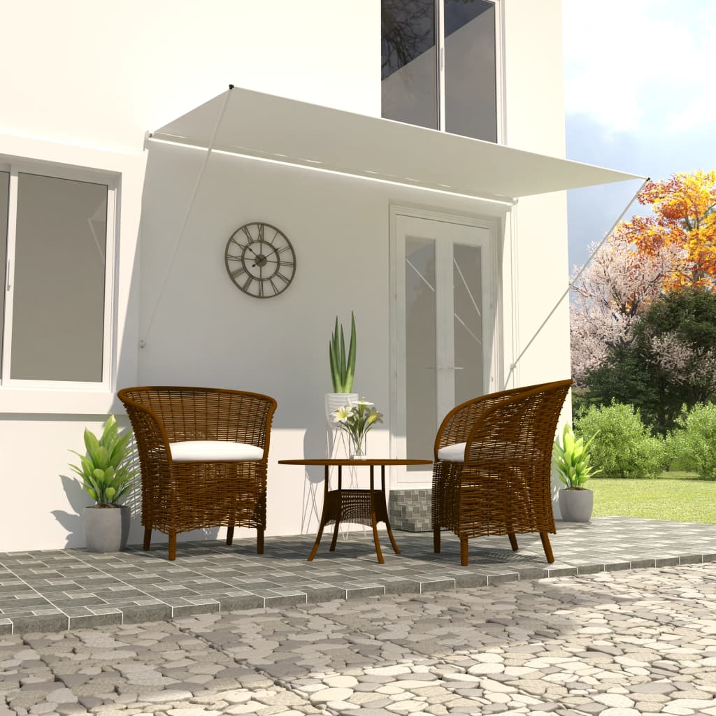 Einziehbare Markise 350×150 cm Creme