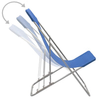 Thumbnail for Klappbare Strandstühle 2 Stk. Stahl und Oxford-Gewebe Blau