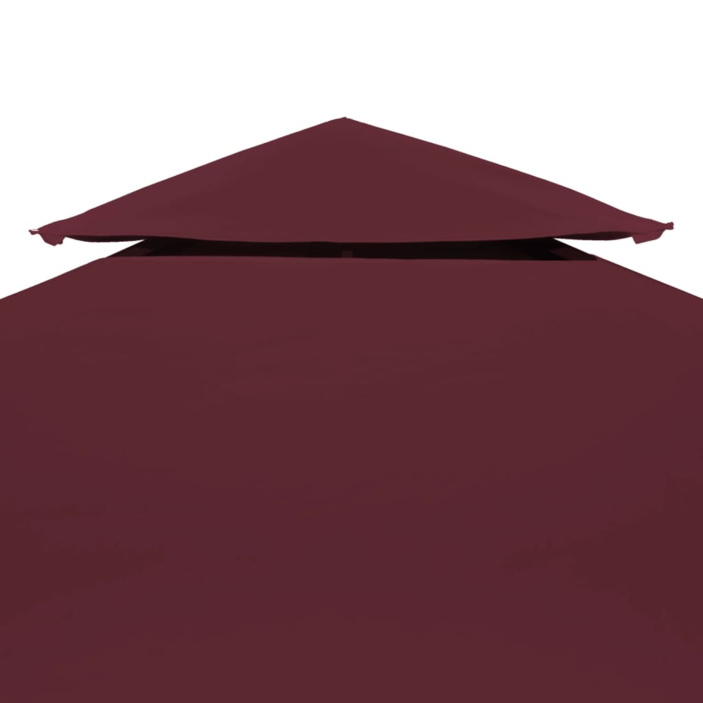 Pavillon-Dachplane mit Kaminabzug 310 g/m² 4x3 m Weinrot