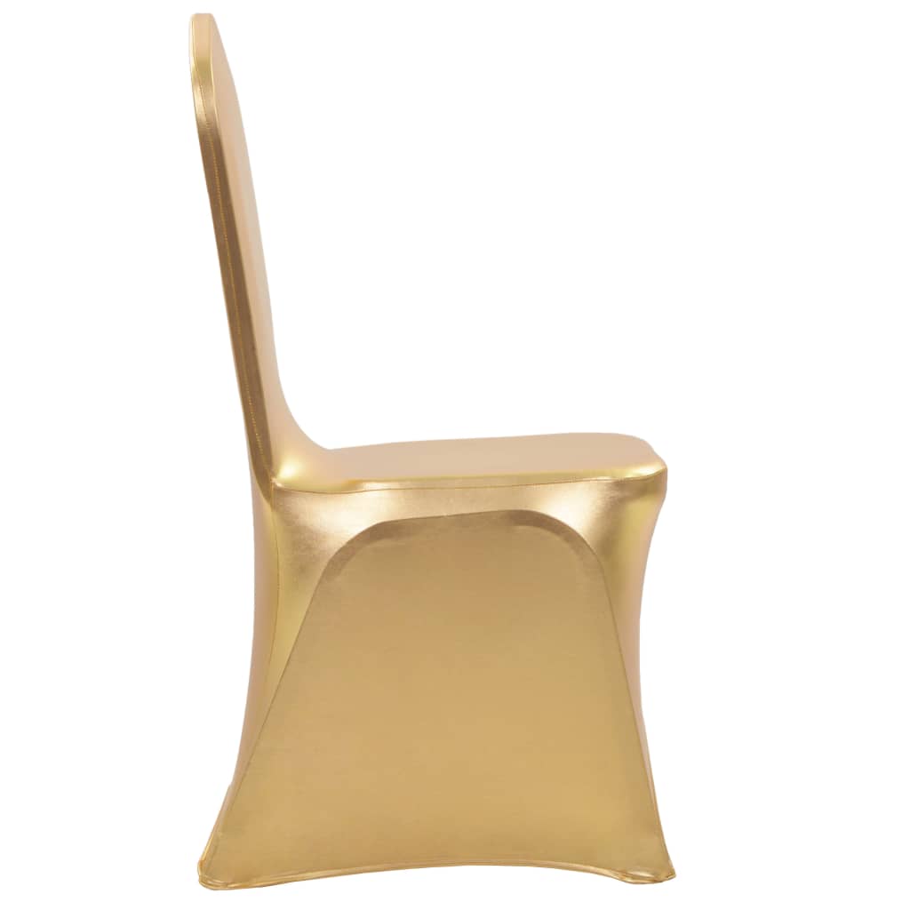 vidaXL Stuhlhussen 25 Stk. Stretch Golden