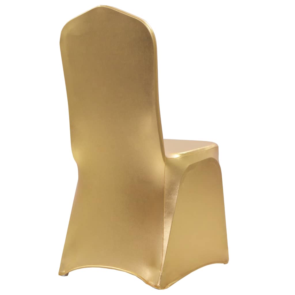 vidaXL Stuhlhussen 25 Stk. Stretch Golden