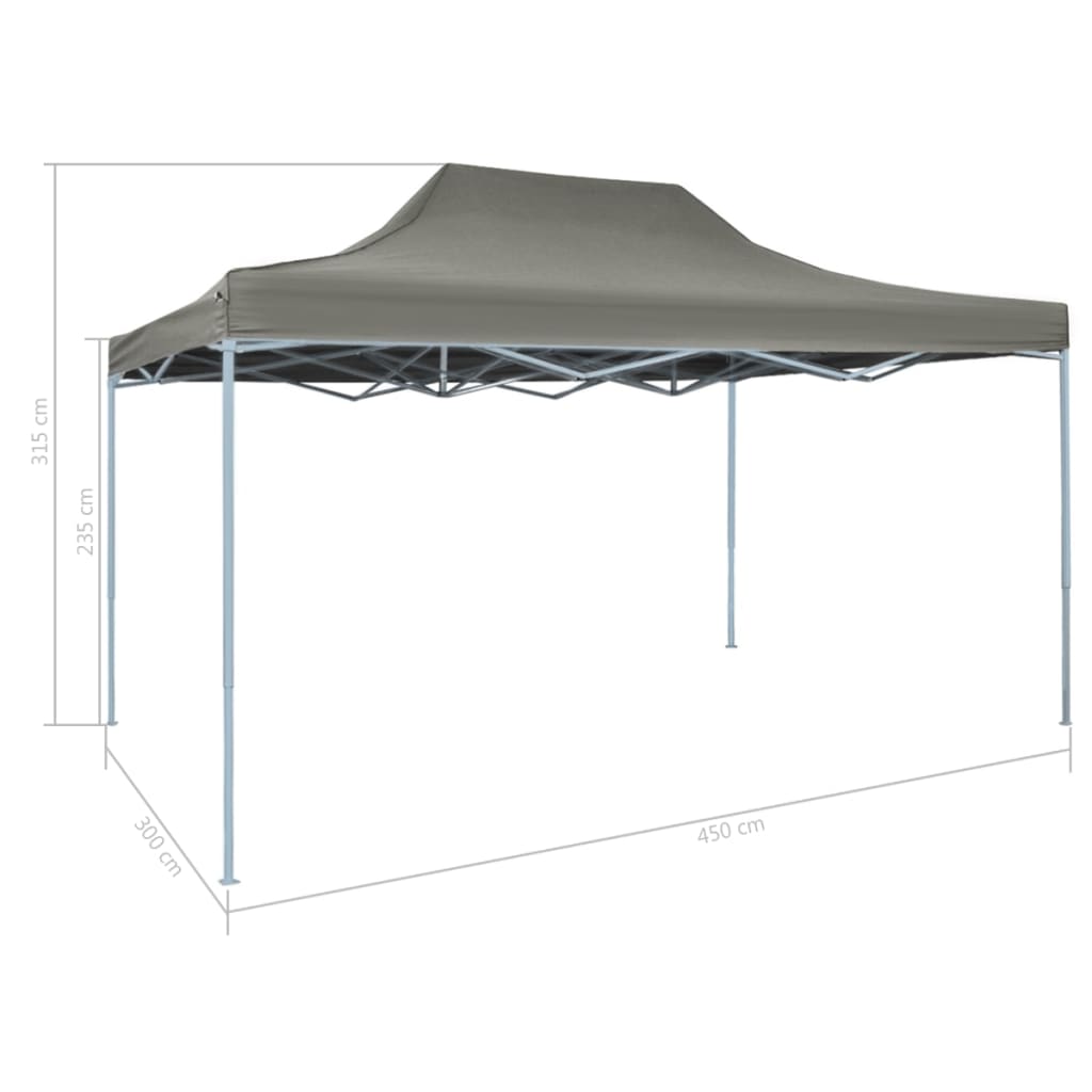 Faltzelt Pop-Up 3 x 4,5 m Anthrazit
