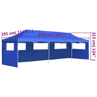 Thumbnail for Faltzelt Partyzelt Pop-Up mit 5 Seitenwänden 3 x 9 m Blau