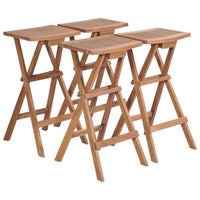 Thumbnail for Klappbare Barhocker 4 Stk. Massivholz Teak