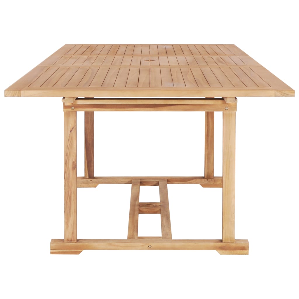 Ausziehbarer Gartentisch 150-200 x 100 x 75 cm Massivholz Teak