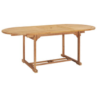 Thumbnail for Ausziehbarer Gartentisch 150-200 x 100 x 75 cm Massivholz Teak