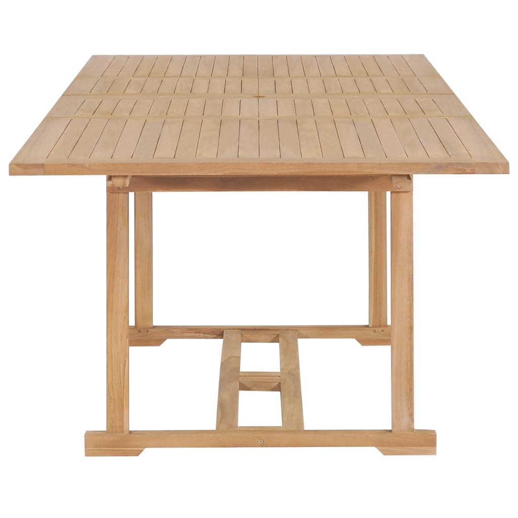 Ausziehbarer Gartentisch 180-280x100x75 cm Massivholz Teak