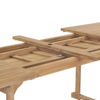 Thumbnail for Ausziehbarer Gartentisch 180-280x100x75 cm Massivholz Teak