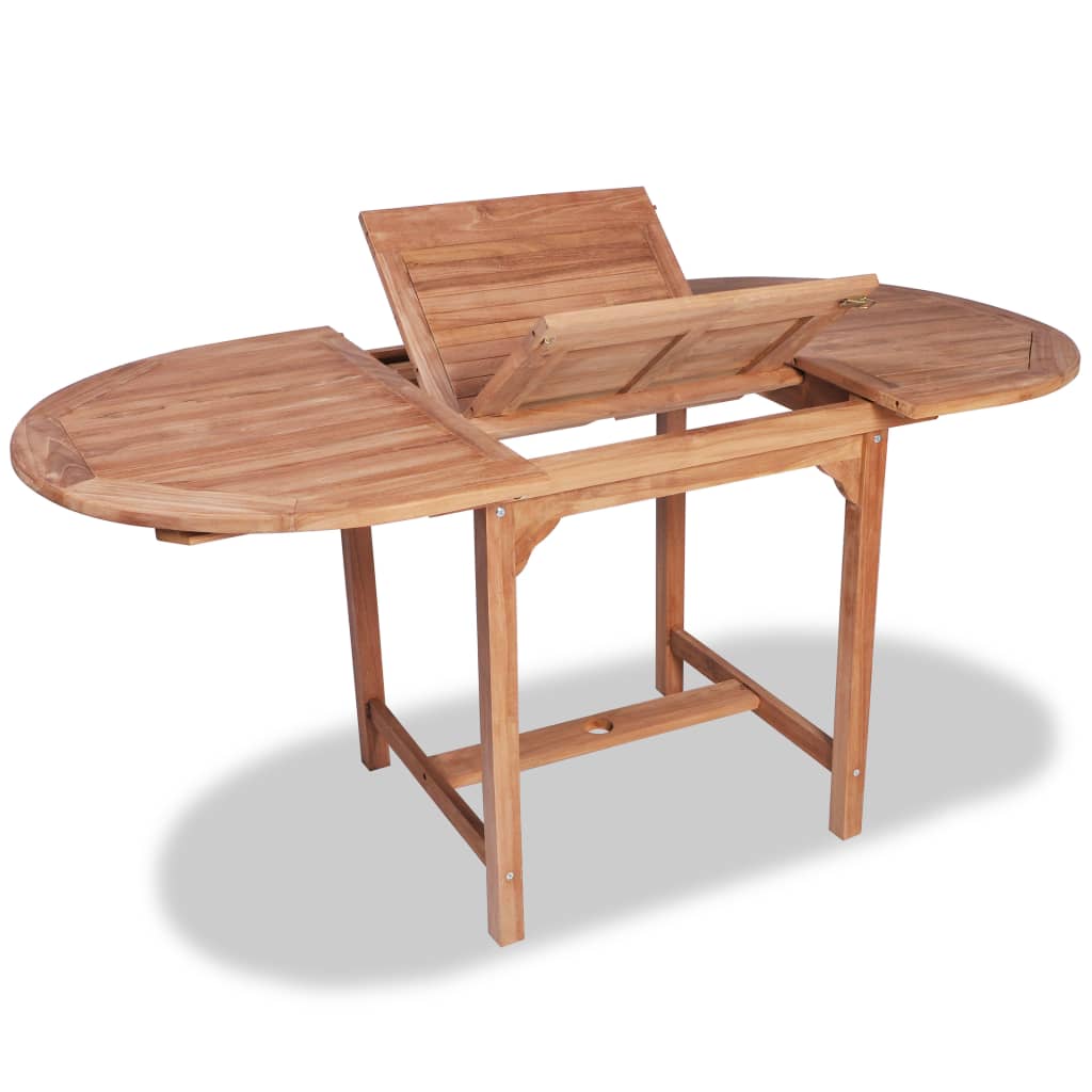 7-tlg. Garten-Essgruppe Teak Massivholz