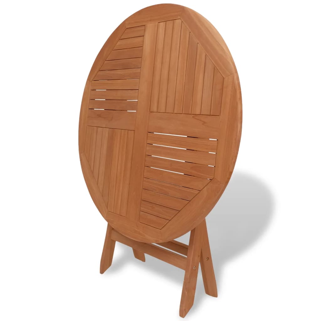 Klappbarer Gartentisch 85x76 cm Teak Massivholz