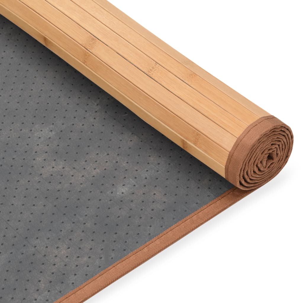 Teppich Bambus 80×300 cm Braun