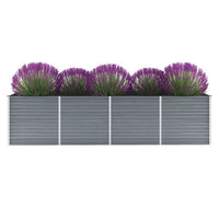 Thumbnail for Garten-Hochbeet Verzinkter Stahl 320x80x77 cm Grau