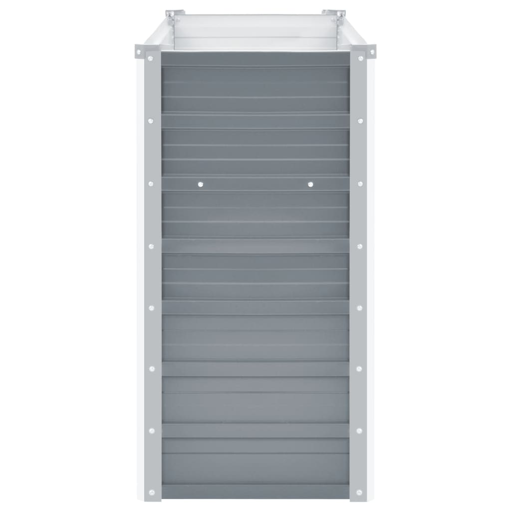 Garten-Hochbeet Verzinkter Stahl 100x40x77 cm Grau