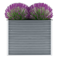 Thumbnail for Garten-Hochbeet Verzinkter Stahl 100x40x77 cm Grau