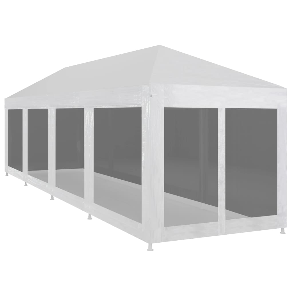 Partyzelt mit 10 Mesh-Seitenwänden 12 x 3 m