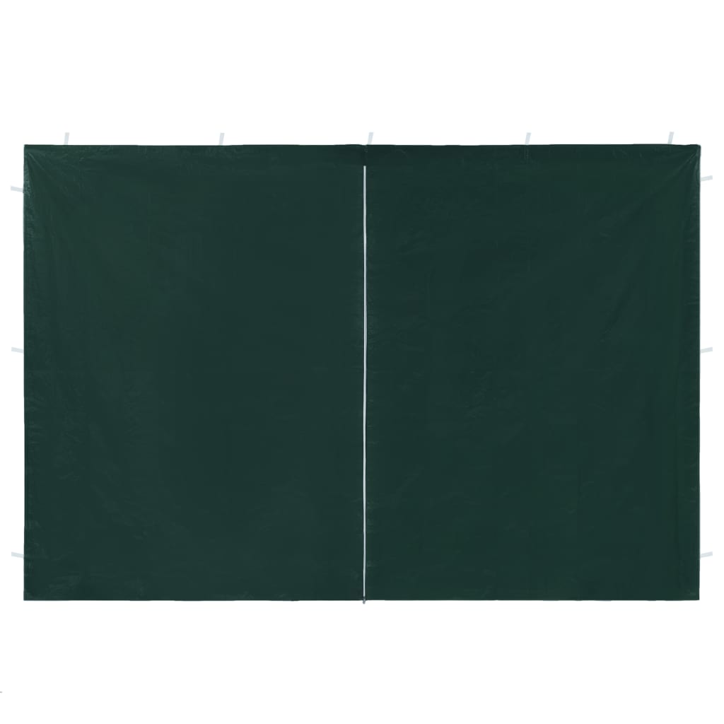 Partyzelt-Seitenwände 2 Stück Reißverschluss PE Grün