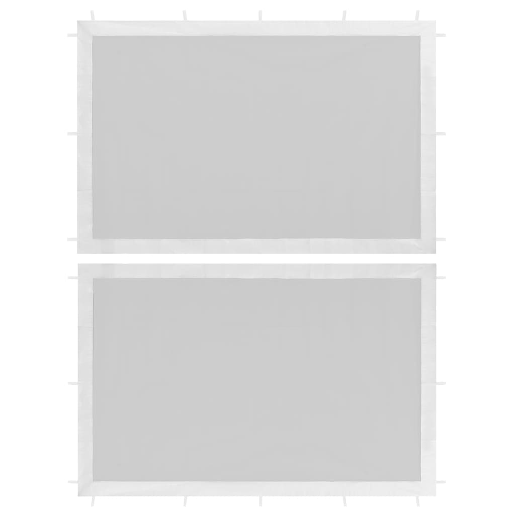 Partyzelt-Seitenwände 2 Stück Mesh Weiß