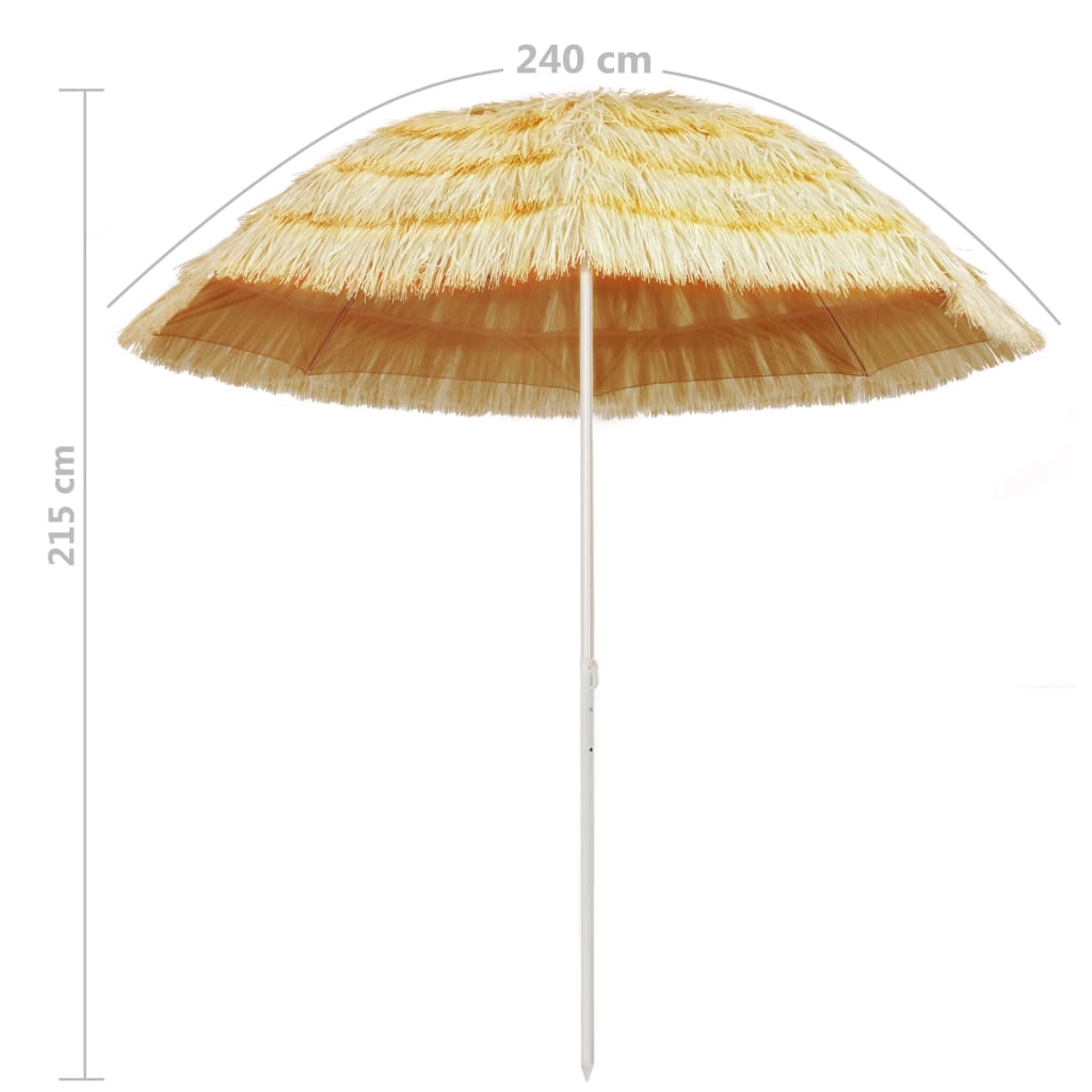 Strandschirm Natur 240 cm Hawaii Style