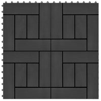 Thumbnail for Terrassenfliesen 11 Stück WPC 30 x 30 cm 1 qm Schwarz