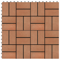 Thumbnail for Terrassenfliesen 11 Stück WPC 30 x 30 cm 1 qm Teakholzfarbe