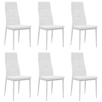 Thumbnail for Esszimmerstühle 6 Stk. Kunstleder Weiß