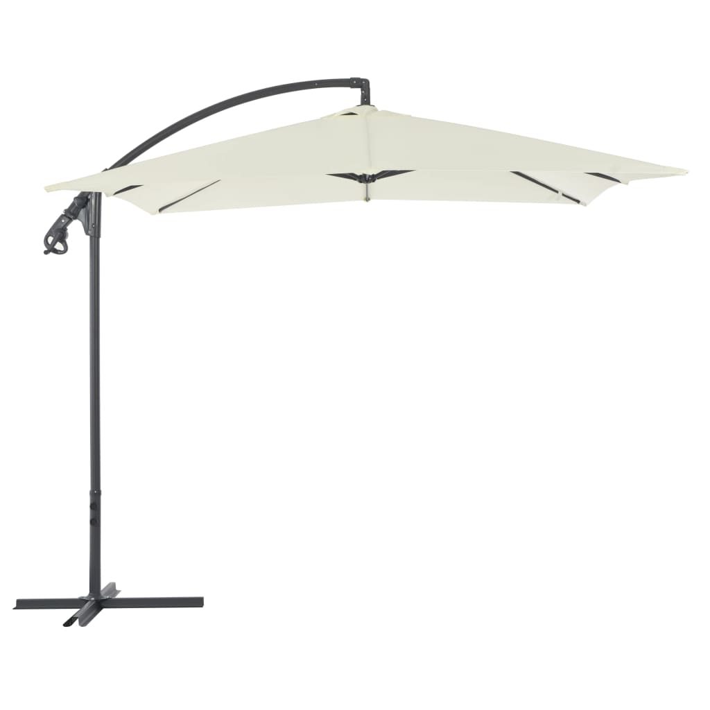 Ampelschirm mit Stahlmast 250×250 cm Sandfarben