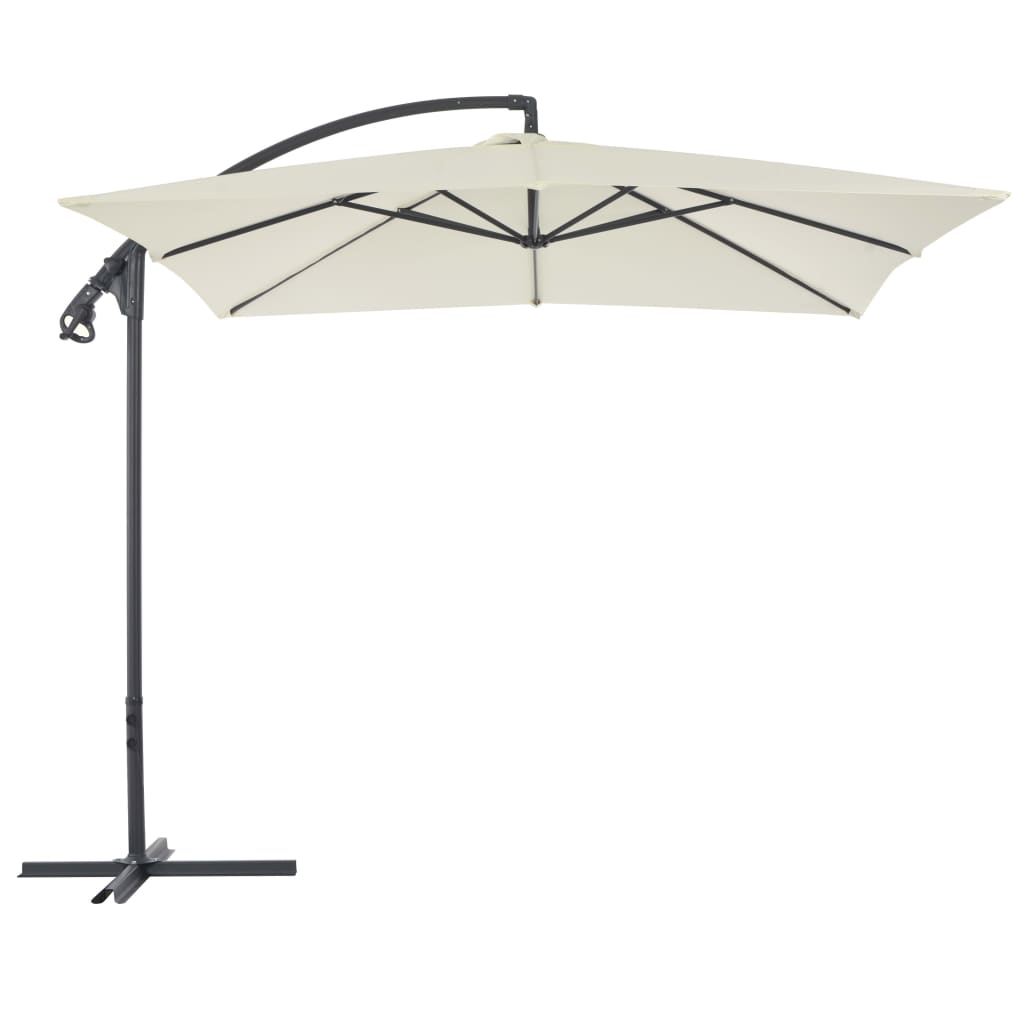 Ampelschirm mit Stahlmast 250×250 cm Sandfarben