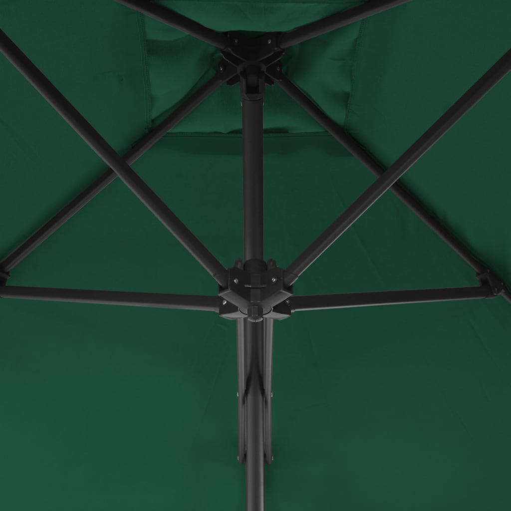 Sonnenschirm mit Stahl-Mast 250×250 cm Grün