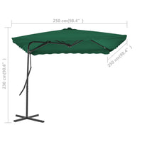 Thumbnail for Sonnenschirm mit Stahl-Mast 250×250 cm Grün