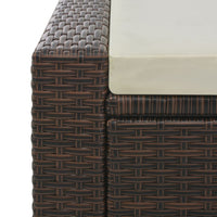 Thumbnail for Doppel-Sonnenliege Poly Rattan Braun
