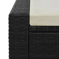 Thumbnail for Doppel-Sonnenliege Poly Rattan Schwarz