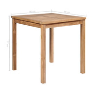 Thumbnail for Gartentisch 80x80x77 cm Massivholz Teak